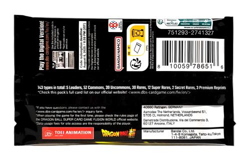 Booster Dragon Ball Super Card Game: Fusion World - FB03