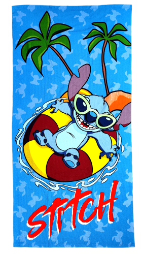 Ręcznik kąpielowy Disney Stitch pod palmami 70 x 140 cm