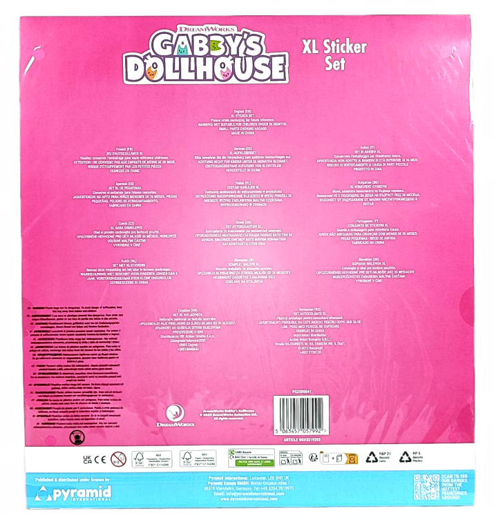 Duży zestaw naklejek Koci domek Gabi XL - 11 arkuszy