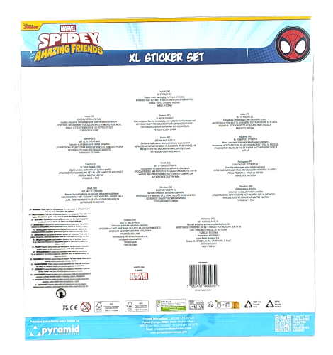 Duży zestaw naklejek Spidey XL - 11 arkuszy