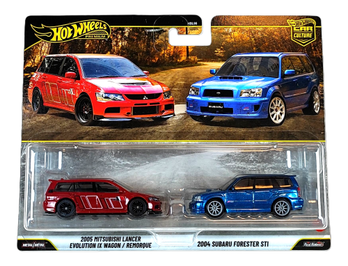 Hot Wheels Premium 2-pak Mitsubishi Lancer, Subaru Forester STI