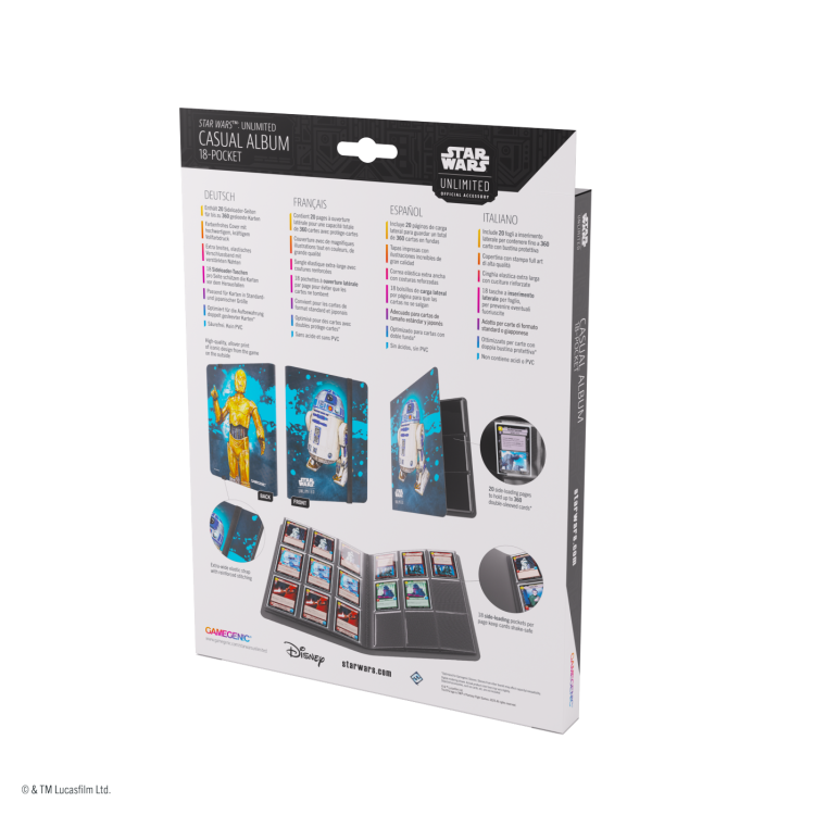 Album Gamegenic: Star Wars Unlimited Card Game - 18-Pocket - C-3PO/R2-D2