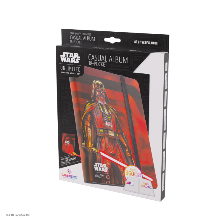 Album Gamegenic: Star Wars Unlimited Card Game - 18-Pocket - Darth Vader Unstoppable