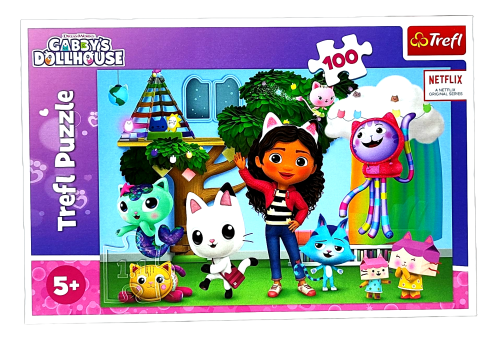 Puzzle Trefl 100 Koci domek Gabi 16464