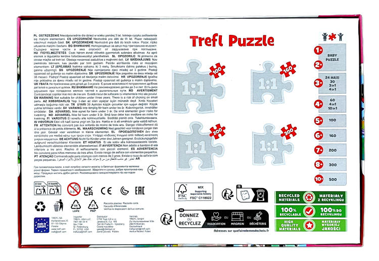 Puzzle Trefl 100 Koci domek Gabi 16464