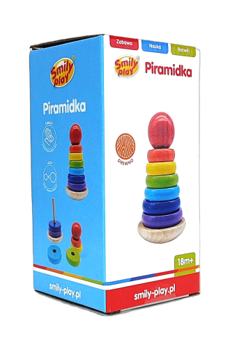 Drewniana piramidka dla dzieci Smily Play