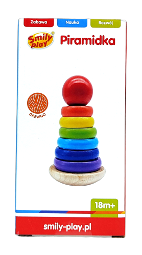 Drewniana piramidka dla dzieci Smily Play