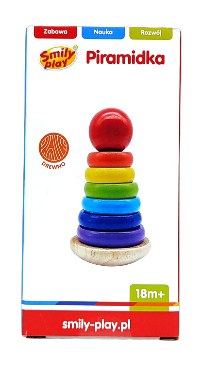 Drewniana piramidka dla dzieci Smily Play