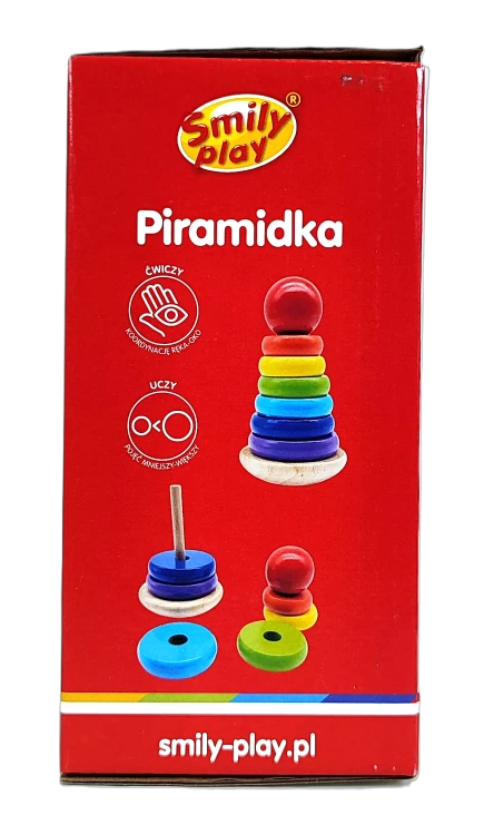 Drewniana piramidka dla dzieci Smily Play