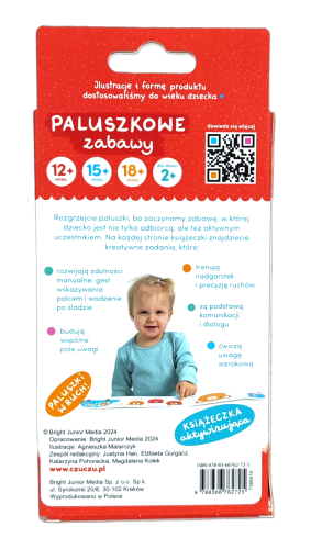Książeczka aktywizująca CzuCzu Paluszkowe zabawy dla dzieci 12 mies.+