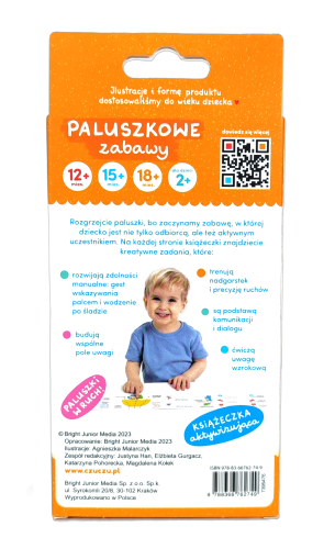 Książeczka aktywizująca CzuCzu Paluszkowe zabawy dla dzieci 18 mies.+