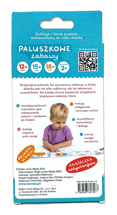 Książeczka aktywizująca CzuCzu Paluszkowe zabawy dla dzieci 2 lata