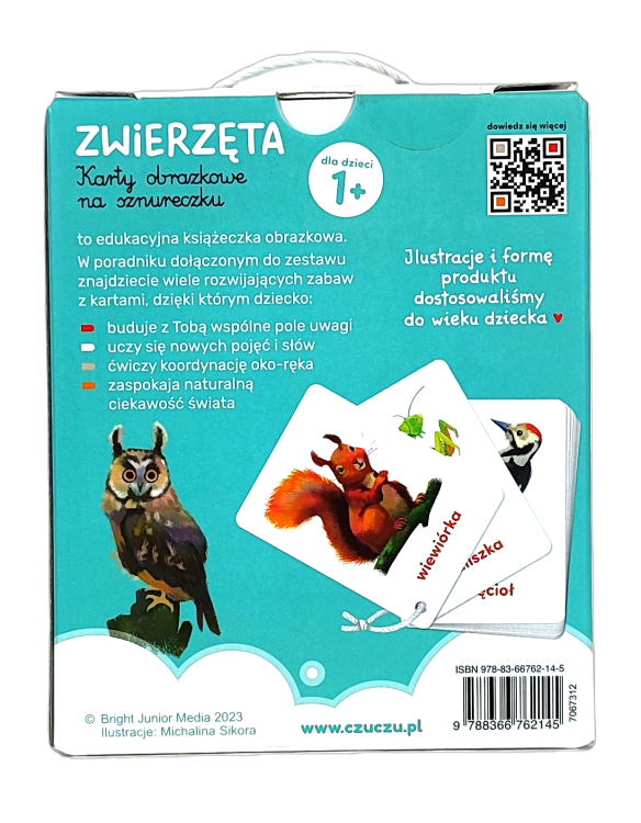 CzuCzu karty obrazkowe na sznureczku zwierzęta.