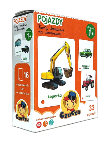 CzuCzu karty obrazkowe na sznureczku Pojazdy