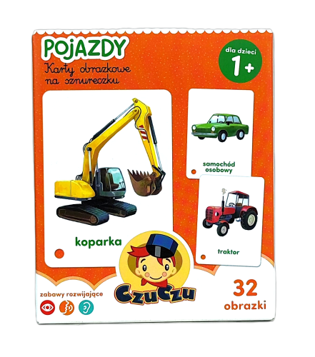CzuCzu karty obrazkowe na sznureczku Pojazdy