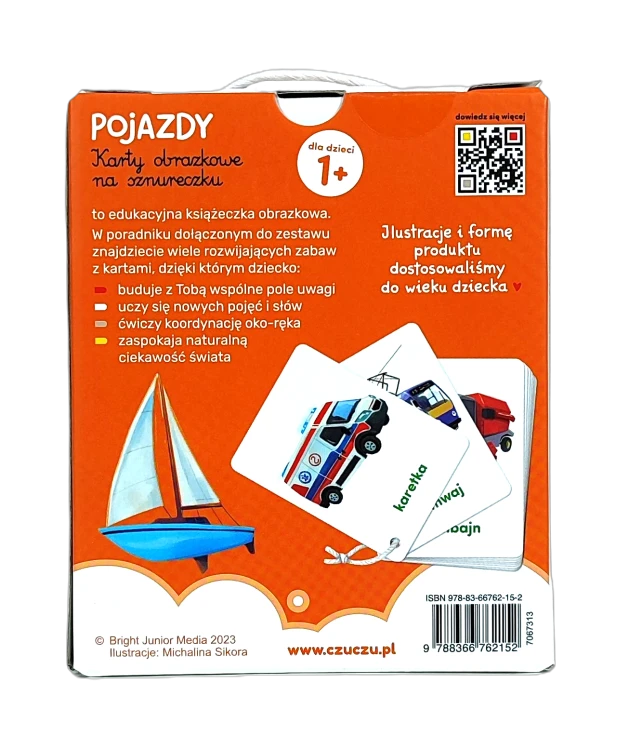CzuCzu karty obrazkowe na sznureczku Pojazdy