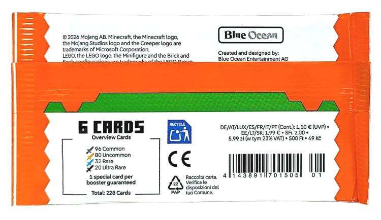 LEGO Minecraft TCC seria 3 saszetka z kartami