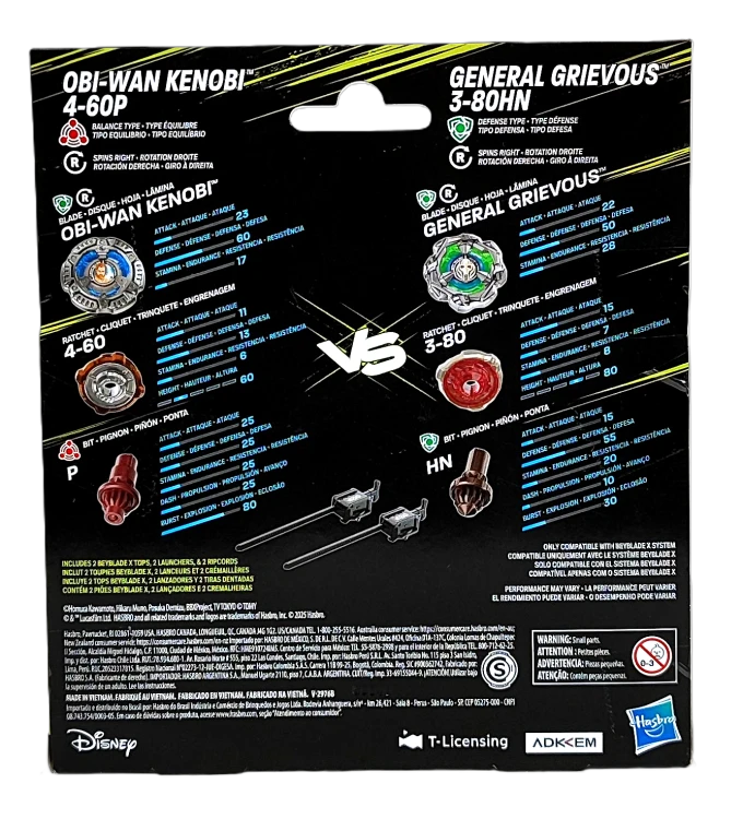 Beyblade Star Wars Obi Wan Kenobi vs General Grievous