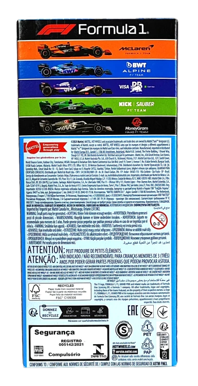 Hot Wheels Formuła 1 zestaw 5pak