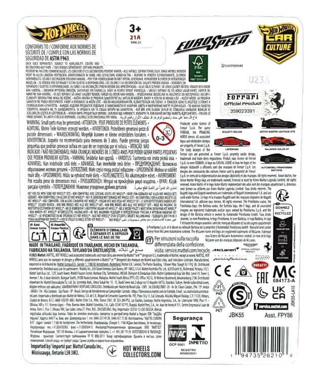 3/5 Hot Wheels Premium Euro Speed - Laferrari