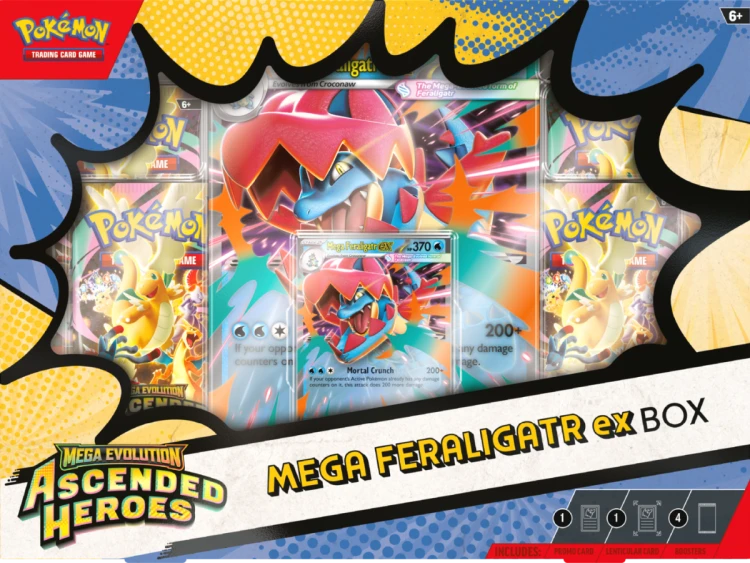 Pokémon TCG: Mega Evolution - Ascended Heroes - Mega Feraligatr ex Box