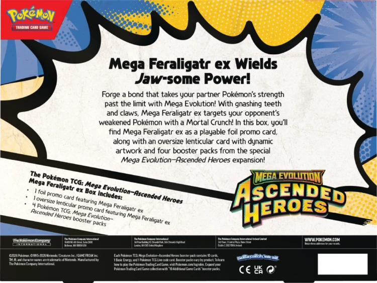 Pokémon TCG: Mega Evolution - Ascended Heroes - Mega Feraligatr ex Box