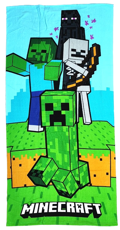 Ręcznik kąpielowy Minecraft 70 x 140 cm
