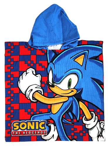 Ponczo kąpielowe Sonic the Hedgehog 50 x 100 cm