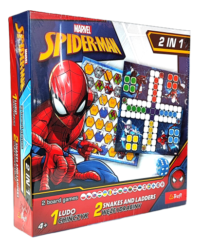 Klasyczna gra 2w1 Chińczyk / Węże i drabiny - Spider-Man.