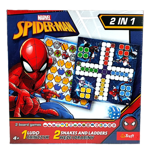 Klasyczna gra 2w1 Chińczyk / Węże i drabiny - Spider-Man.