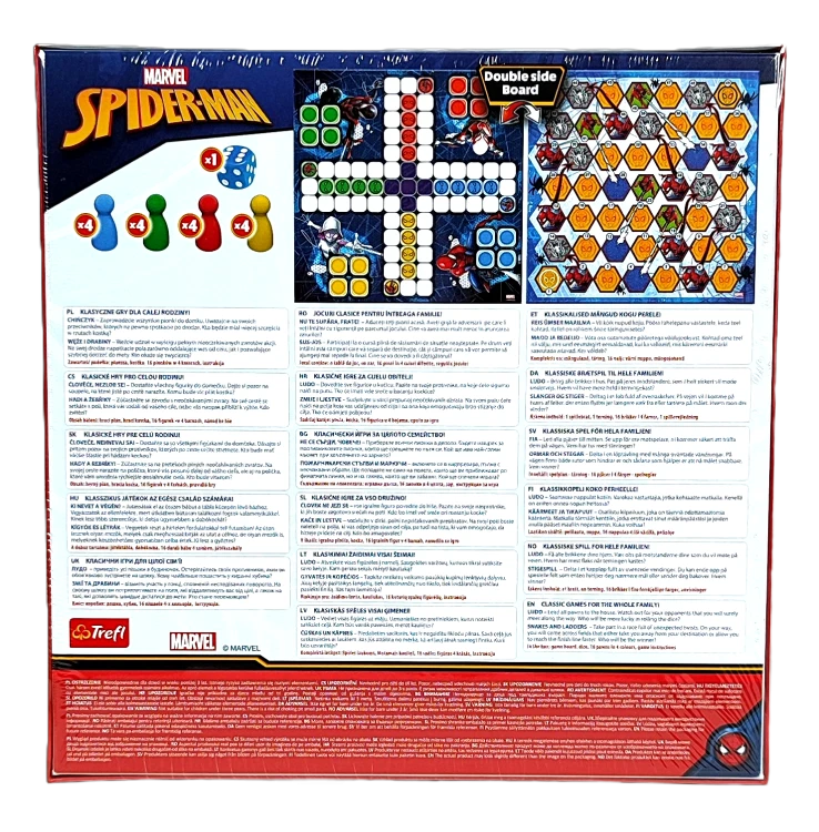 Klasyczna gra 2w1 Chińczyk / Węże i drabiny - Spider-Man.