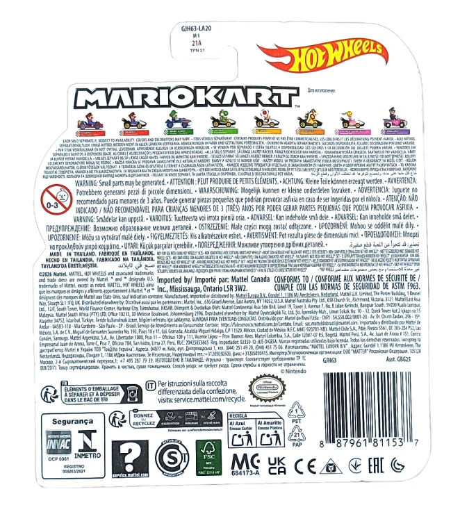 Hot Wheels Mario Kart - Toad Standard Kart