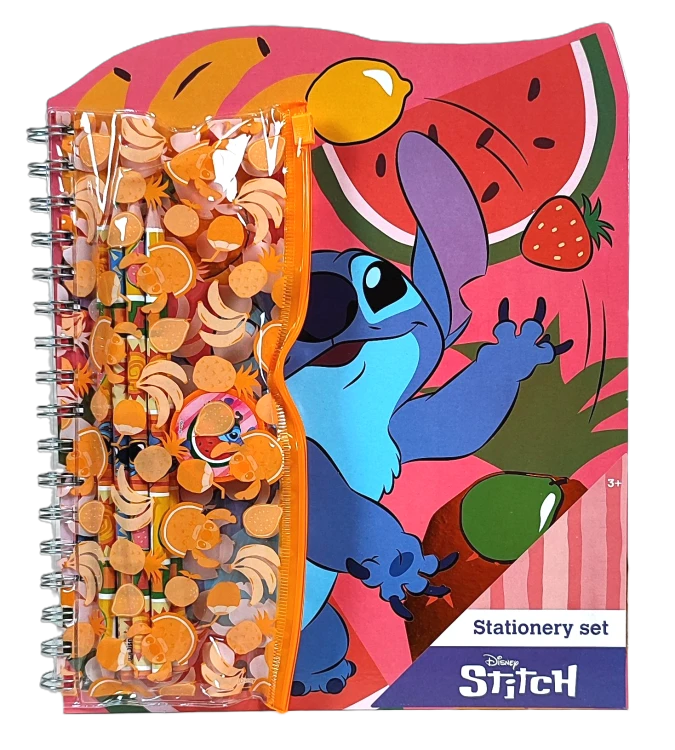 Zestaw do kolorowania Disney Stitch - Kredki, temperówka, kolorowanka, naklejki