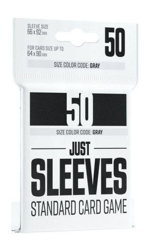 Koszulki na karty Gamegenic: Just Sleeves - (66x92 mm), Czarne, 50 sztuk