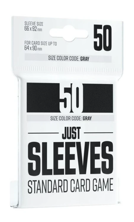 Koszulki na karty Gamegenic: Just Sleeves - (66x92 mm), Czarne, 50 sztuk