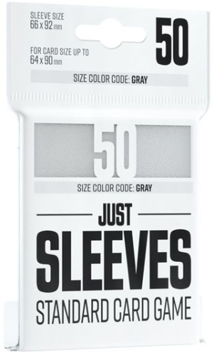 Koszulki na karty Gamegenic: Just Sleeves - (66x92 mm), Białe, 50 sztuk
