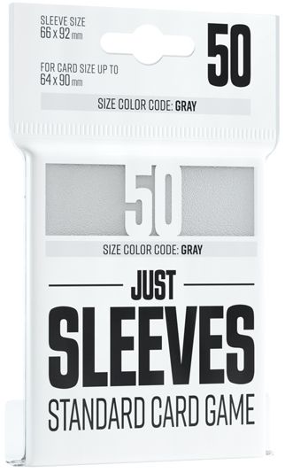 Koszulki na karty Gamegenic: Just Sleeves - (66x92 mm), Białe, 50 sztuk