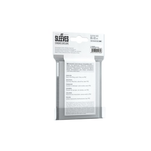 Koszulki na karty Gamegenic: Just Sleeves - (66x92 mm), Białe, 50 sztuk