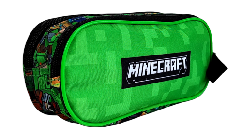 Dwukomorowy piórnik Minecraft Face 22 x 9 x 8 cm.