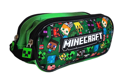 Dwukomorowy piórnik Minecraft Characters 22 x 9 x 8 cm.