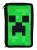 Zielony piórnik 3-komorowy z wyposażeniem - Minecraft Face 20 x 13 x 6.5 cm