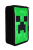 Zielony piórnik 3-komorowy z wyposażeniem - Minecraft Face 20 x 13 x 6.5 cm