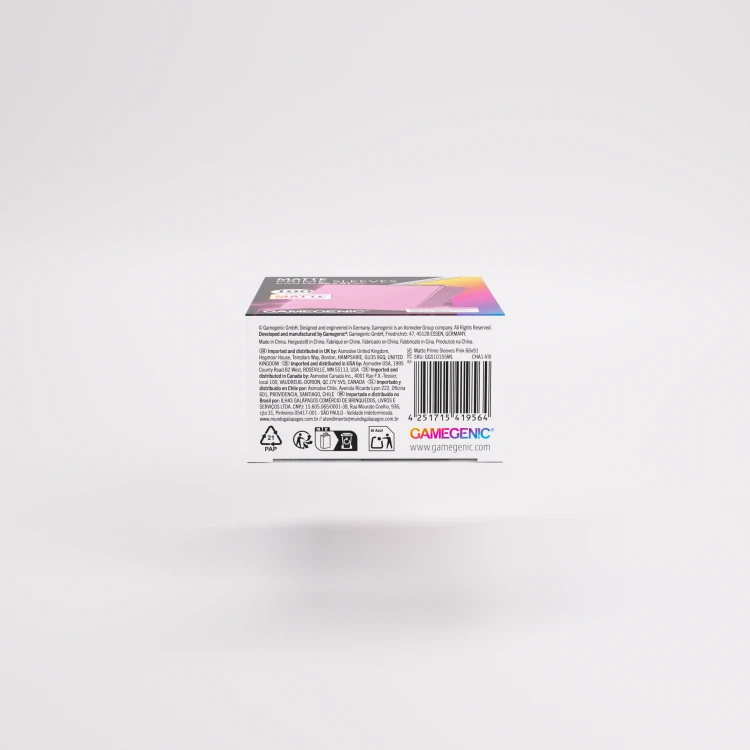 Koszulki na karty Gamegenic: Matte Prime Sleeves (66x91 mm) - Pink - 100 sztuk