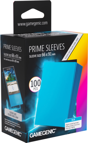 Koszulki na karty Gamegenic: Prime Sleeves (66x91 mm) - Blue - 100 sztuk