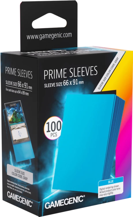 Koszulki na karty Gamegenic: Prime Sleeves (66x91 mm) - Blue - 100 sztuk