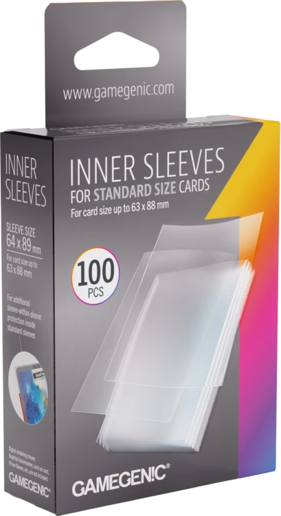 Koszulki na karty Gamegenic: Inner Sleeves - Standard (64x89 mm) - 100 sztuk