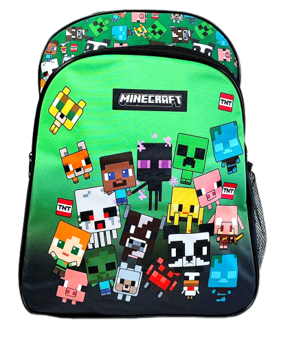 Dwukomorowy plecak szkolny Minecraft Characters - 42 x 31 x 16 cm