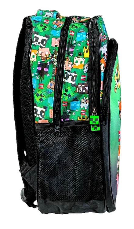 Dwukomorowy plecak szkolny Minecraft Characters - 42 x 31 x 16 cm