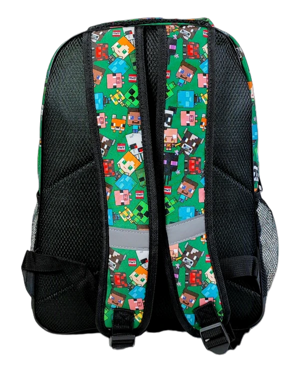 Dwukomorowy plecak szkolny Minecraft Characters - 42 x 31 x 16 cm
