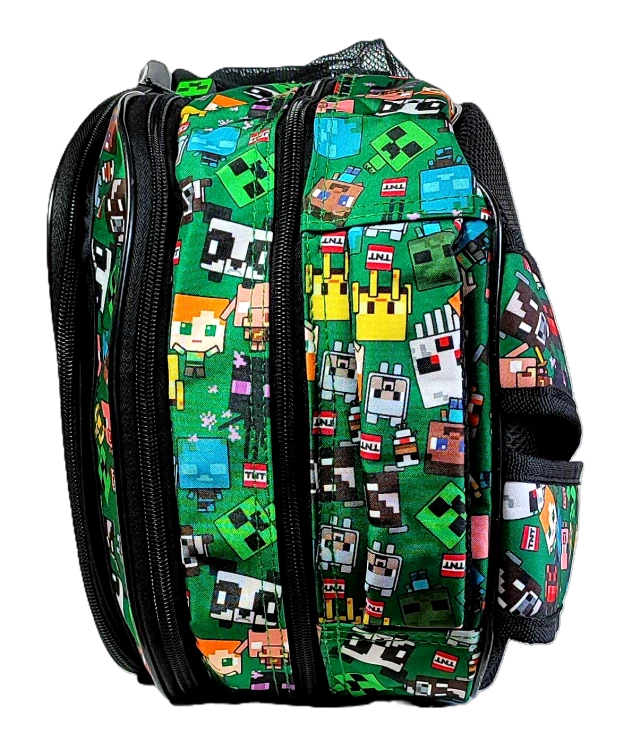 Dwukomorowy plecak szkolny Minecraft Characters - 42 x 31 x 16 cm